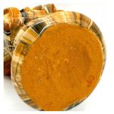 Bearded Onyx Bust & Signed FRANS - Classical Faux Marble Ceramic Sculpture