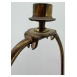 Vintage Mid Century Red/Orange Hobnail Glass Table Lamp with Ornate Metal Base