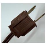 Vintage Mid Century Red/Orange Hobnail Glass Table Lamp with Ornate Metal Base