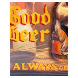 Vintage Style 3D Good Beer Always On Tap Here Sign