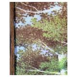 Birch Tree Landscape Dimensional Textile Art in Wood Frame