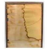 Birch Tree Landscape Dimensional Textile Art in Wood Frame