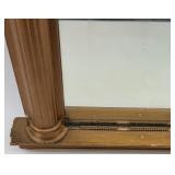 Ornate Giltwood Mirror with Classical Columns & Pediment
