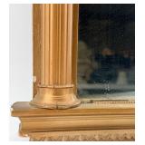 Ornate Giltwood Mirror with Classical Columns & Pediment