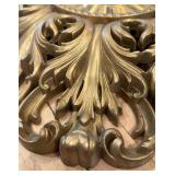 Syroco Ornate Gold Wall Clock with Radial Leaf Design