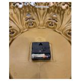 Syroco Ornate Gold Wall Clock with Radial Leaf Design