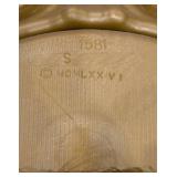 Syroco Ornate Gold Wall Clock with Radial Leaf Design