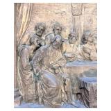 Last Supper Bronze Relief in Gilded Frame