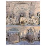 Last Supper Bronze Relief in Gilded Frame