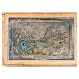 Last Supper Bronze Relief in Gilded Frame