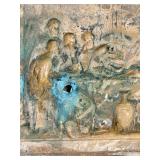 Last Supper Bronze Relief in Gilded Frame