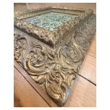 Framed Abstract Expressionist Painting Done in the in Ornate Gold Frame