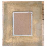 Framed Abstract Expressionist Painting Done in the in Ornate Gold Frame