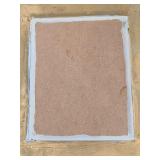 Framed Abstract Expressionist Painting Done in the in Ornate Gold Frame