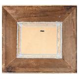 Pollock-Style Abstract Drip Expressionist Painting in Ornate Gold Frame #4