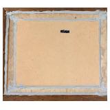 Pollock-Style Abstract Drip Expressionist Painting in Ornate Gold Frame #4