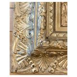 Pollock-Style Abstract Drip Expressionist Painting in Ornate Gold Frame #5