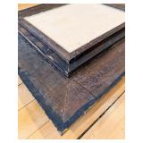 Pollock-Style Abstract Drip Expressionist Painting in Ornate Gold Frame #5