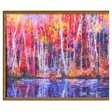 Abstract Autumn Forest by Water