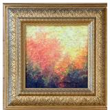 Reproduction of Steven Graef "Sun Tea" Abstract Canvas In Ornate Gold Frame
