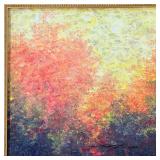 Reproduction of Steven Graef "Sun Tea" Abstract Canvas In Ornate Gold Frame