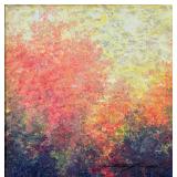 Reproduction of Steven Graef "Sun Tea" Abstract Canvas In Ornate Gold Frame