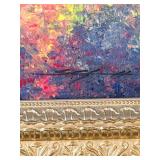 Reproduction of Steven Graef "Sun Tea" Abstract Canvas In Ornate Gold Frame