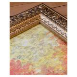 Reproduction of Steven Graef "Sun Tea" Abstract Canvas In Ornate Gold Frame