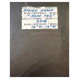 Reproduction of Steven Graef "Sun Tea" Abstract Canvas In Ornate Gold Frame