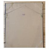 Floral Still Life Painting in Ornate Blue Frame