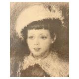 Renoir Framed Vintage Portrait "Marthe Berard" Print In Ornate Gilt Frame & COA