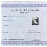 Renoir Framed Vintage Portrait "Marthe Berard" Print In Ornate Gilt Frame & COA