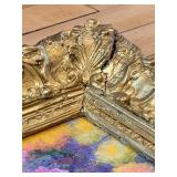 Claude Monet "Chrysanthemums" Reproduction Painting on Canvas & Ornate Gilt Frame