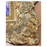 Claude Monet "Chrysanthemums" Reproduction Painting on Canvas & Ornate Gilt Frame