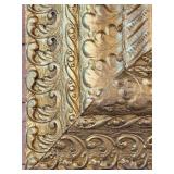 Pollock-Style Abstract Drip Expressionist Painting in Ornate Gold Frame #6