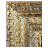 Pollock-Style Abstract Drip Expressionist Painting in Ornate Gold Frame #6