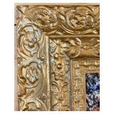 Pollock-Style Abstract Drip Expressionist Painting in Ornate Gold Frame #7