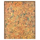 Pollock-Style Abstract Drip Expressionist Painting in Ornate Gold Frame #9