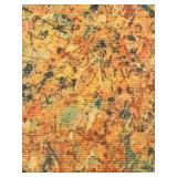 Pollock-Style Abstract Drip Expressionist Painting in Ornate Gold Frame #9