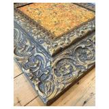 Pollock-Style Abstract Drip Expressionist Painting in Ornate Gold Frame #9