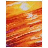 Dream Clouds Reproduction By Leonid Afremov in Ornate Gold Toned Painted Frame