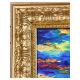 Dream Clouds Reproduction By Leonid Afremov in Ornate Gold Toned Painted Frame