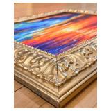 Dream Clouds Reproduction By Leonid Afremov in Ornate Gold Toned Painted Frame