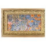 The Cerulean Embrace Of Spring Art Print on Canvas By Roja Amiri In Ornate Gold Frame