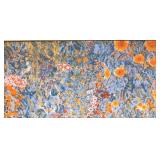 The Cerulean Embrace Of Spring Art Print on Canvas By Roja Amiri In Ornate Gold Frame