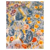 The Cerulean Embrace Of Spring Art Print on Canvas By Roja Amiri In Ornate Gold Frame