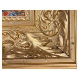 The Cerulean Embrace Of Spring Art Print on Canvas By Roja Amiri In Ornate Gold Frame