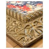 Pollock-Style Abstract Drip Expressionist Painting in Ornate Gold Frame #11