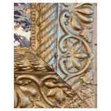 Pollock-Style Abstract Drip Expressionist Painting in Ornate Gold Frame #11