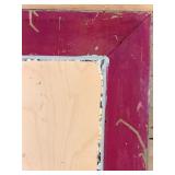 Pollock-Style Abstract Drip Expressionist Painting in Ornate Gold Frame #11